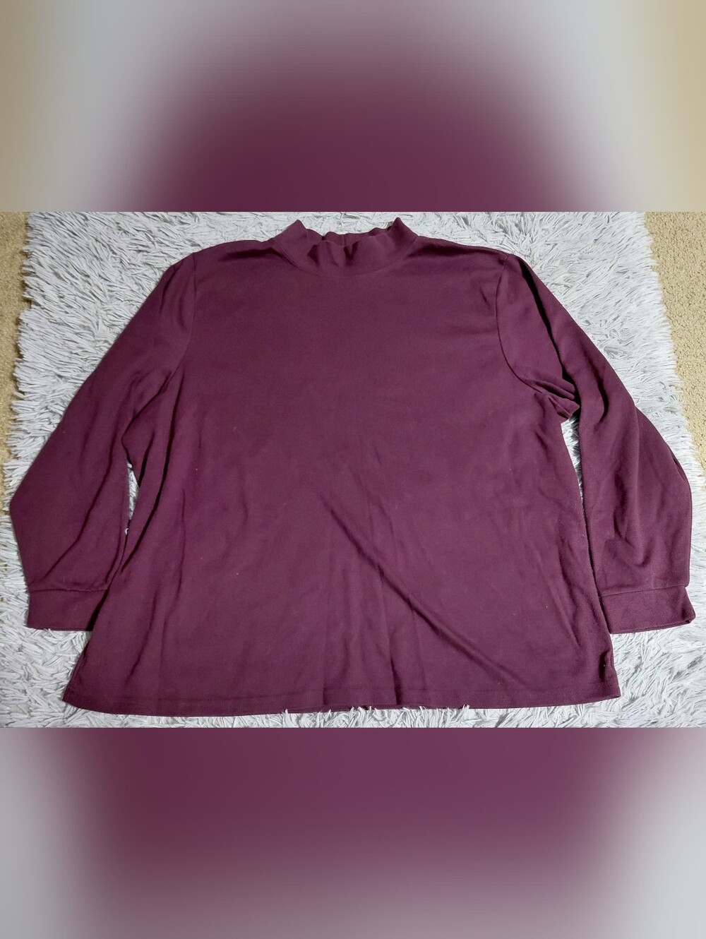L.L. Bean Women's Plum Long Sleeve Top Size 3X